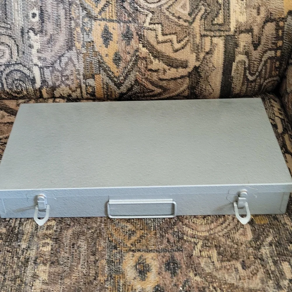 Vintage ATCO Metal 35 MM Slides Box Case 150 Slide